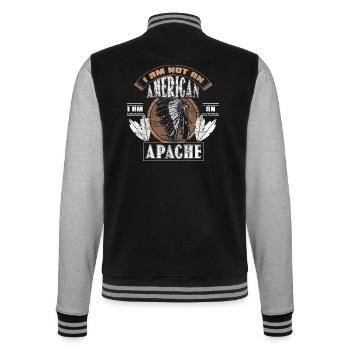 Indians North America Cowboys Gift Idea - College Sweat Jacket - black/heather grey - Back - Marisol (170cm)
