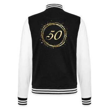 50 - College-Sweatjacke - Schwarz/Weiß - Hinten - Marisol (170cm)