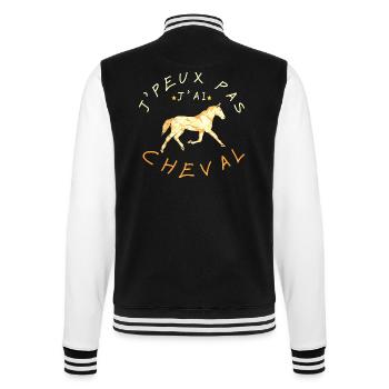 J'peux pas j'ai cheval - Veste Teddy - noir/blanc - Dos - Marisol (170cm)