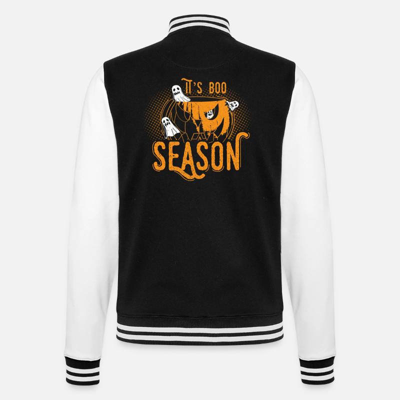 Halloween Ghost Ghost Saying - College Sweat Jacket - black/white