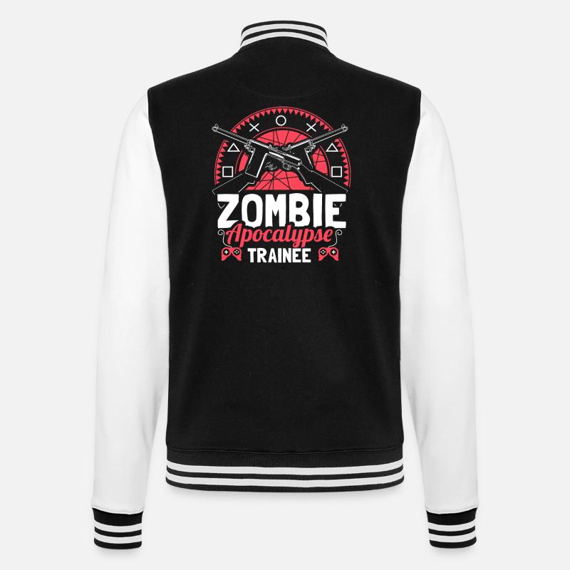 Zombie Apokalypse Virus Monster Geschenkidee - College-Sweatjacke - Schwarz/Weiß