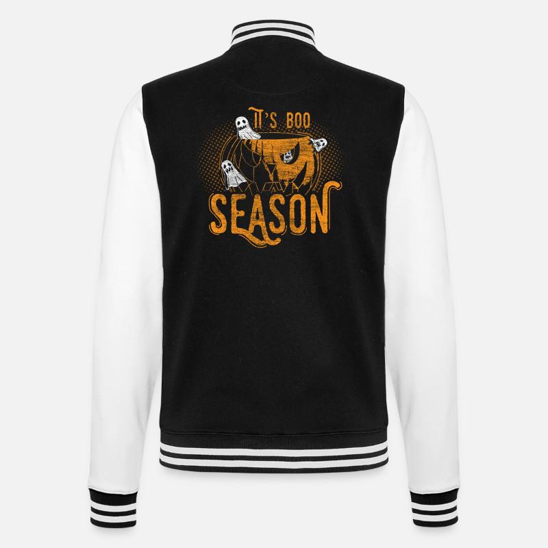 Halloween Ghost Ghost Creepy Gift - College Sweat Jacket - black/white