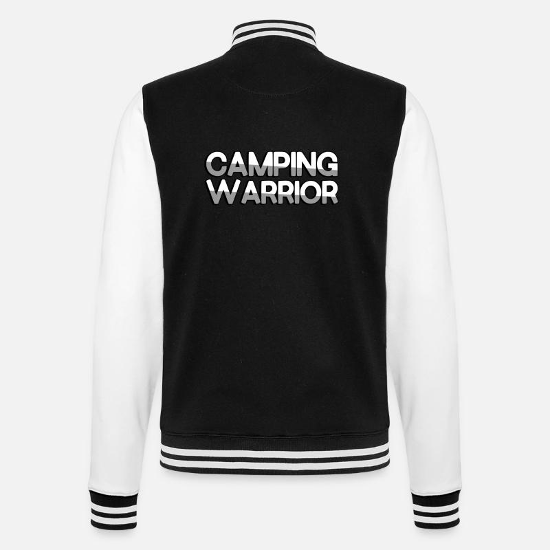 CAMPING WARRIOR - Camping - College Sweat Jacket - black/white