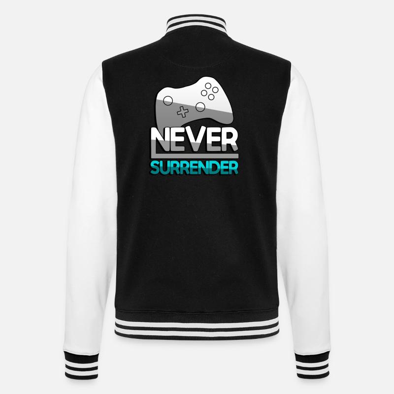 NEVER SURRENDER (Turquoise) + Contrôleur - Jeux - Veste Teddy - noir/blanc