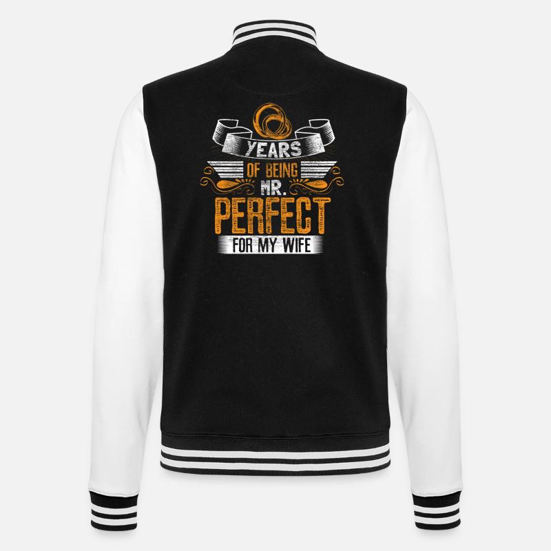 Ehe Ehefrau Bräutigam - College-Sweatjacke - Schwarz/Weiß