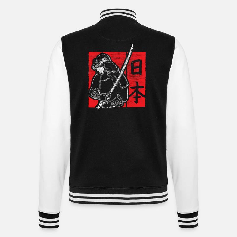 Japan Geisha Herkunft Geschenkidee - College-Sweatjacke - Schwarz/Weiß