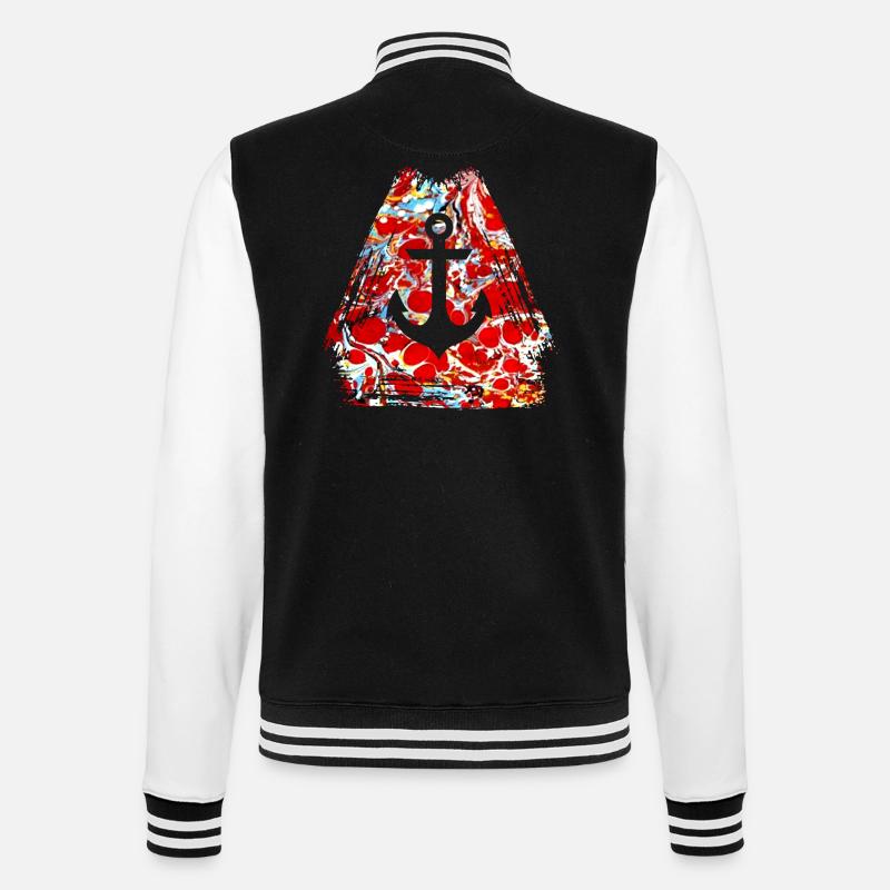 anchor e 251 - College Sweat Jacket - black/white