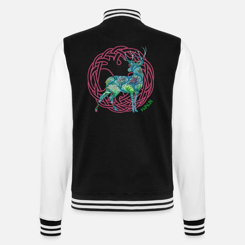 hirsch dwalin e 115 - College Sweat Jacket - black/white