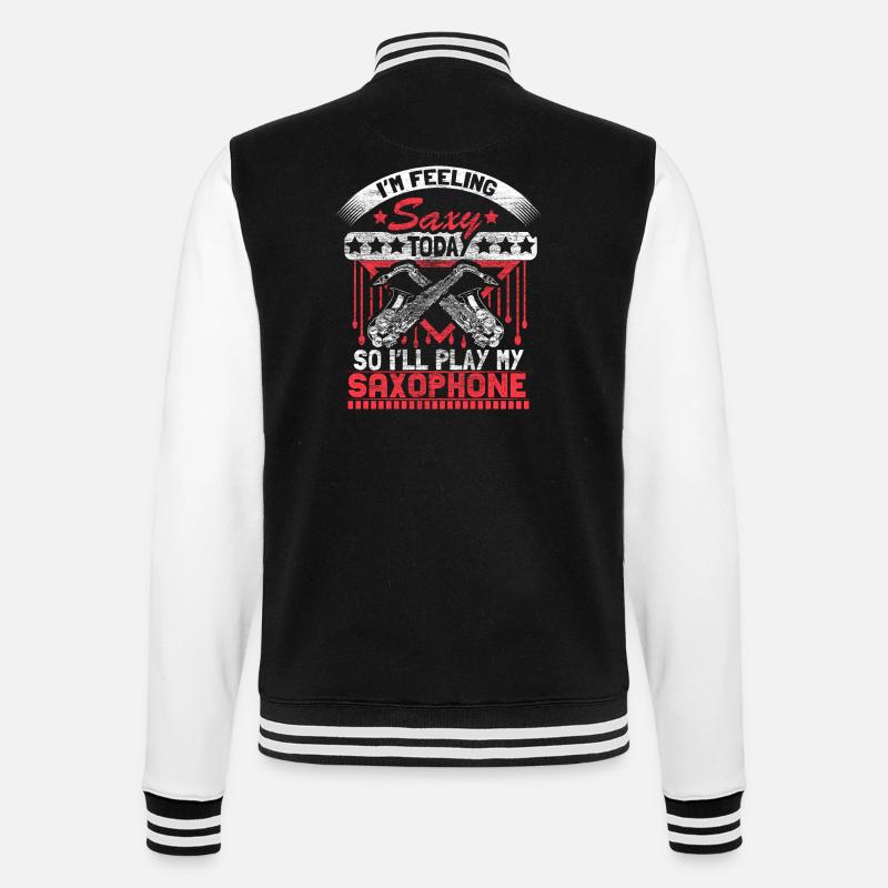 Saxophone Orchestra Chapel - College Sweat Jacket - black/white