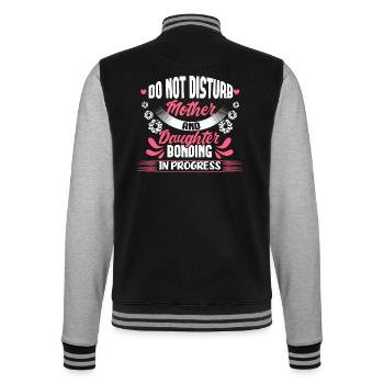 Mutter Tochter Familie Mutterliebe Geschenk - College-Sweatjacke - Schwarz/Grau meliert - Hinten - Marisol (170cm)