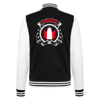 Kanada Kanadier Flagge Geschenkidee - College-Sweatjacke - Schwarz/Weiß - Hinten - Marisol (170cm)