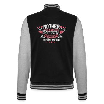 Mother and daughter cohesion gift - College Sweat Jacket - black/heather grey - Back - Marisol (170cm)