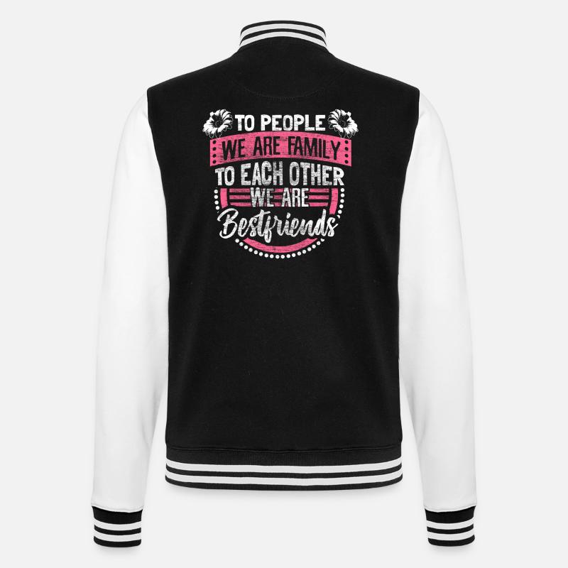 Mutter Tochter Freunde Mutterliebe - College-Sweatjacke - Schwarz/Weiß