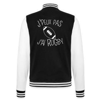 J'Peux pas j'ai Rugby - Veste Teddy - noir/blanc - Dos - Marisol (170cm)