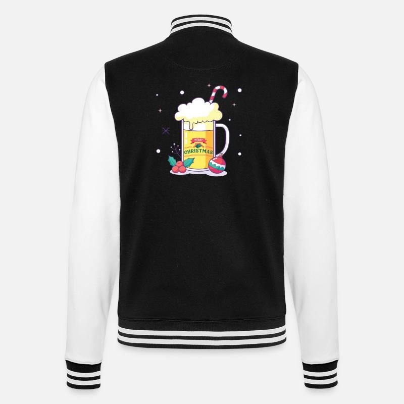 Bière de Noël - Veste Teddy - noir/blanc