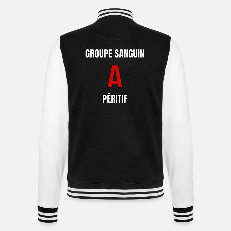 Groupe sanguin À péritif - Veste Teddy - noir/blanc
