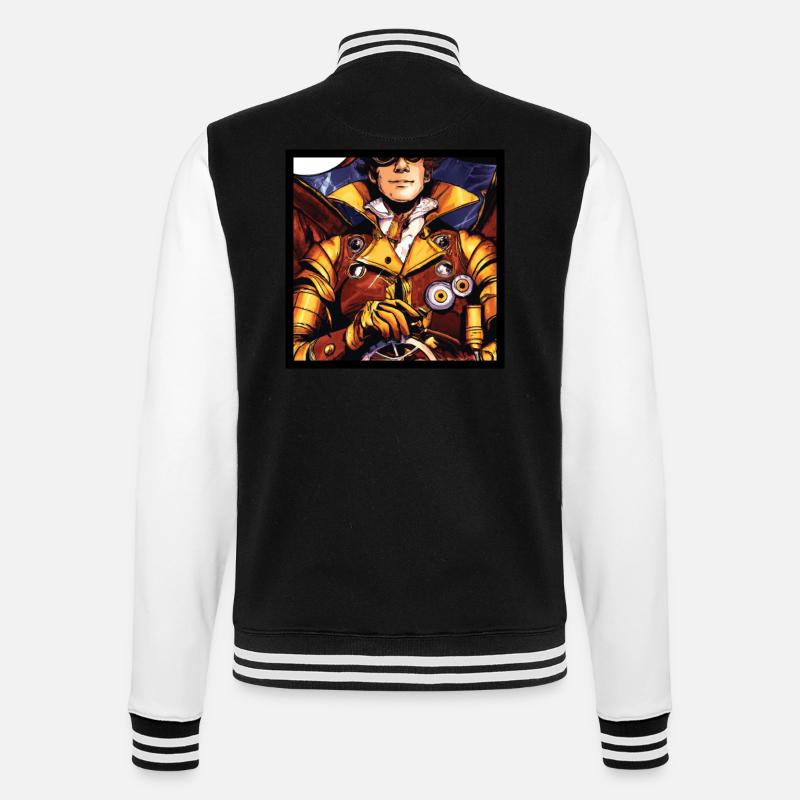 der Steuermann des Zeppelins - College-Sweatjacke - Schwarz/Weiß