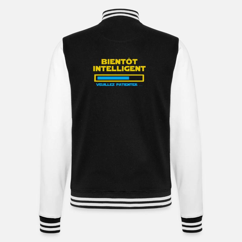 Soon smart, please wait... - College Sweat Jacket - black/white