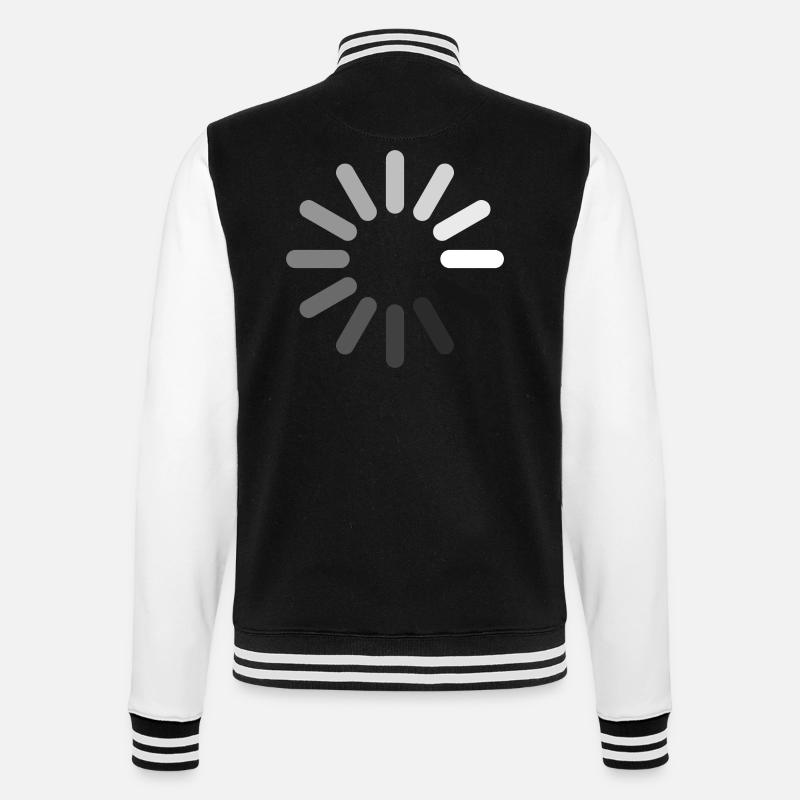 Loading Icon (Negative) - College Sweat Jacket - black/white