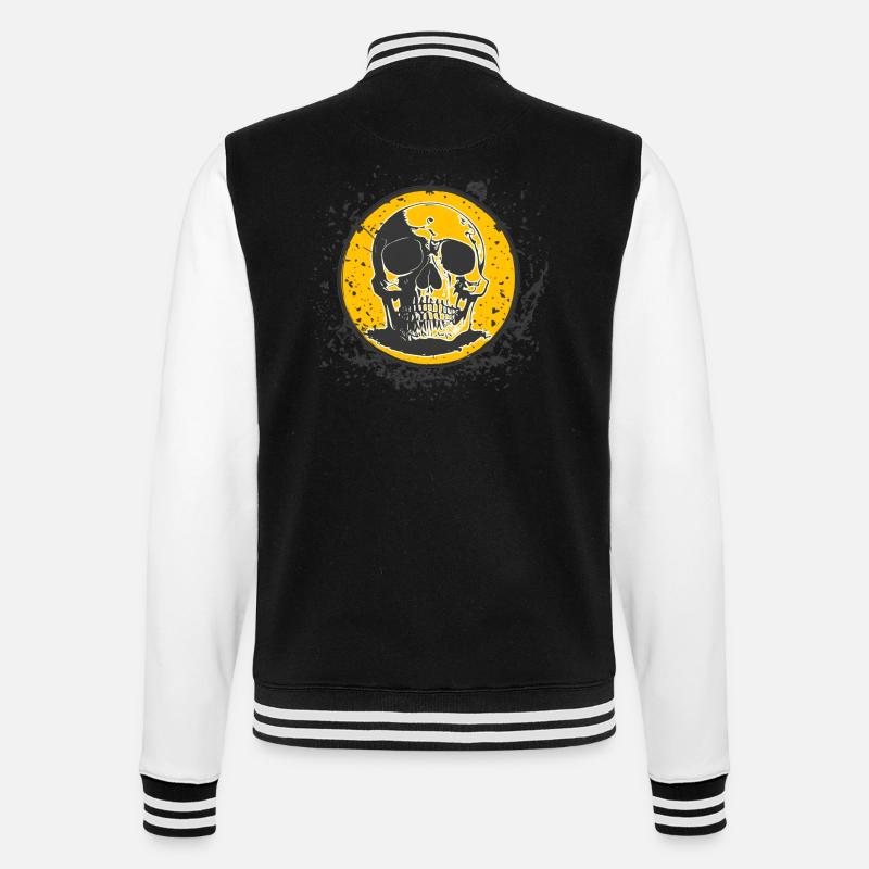 Totenkopf Crâne Schädel - Veste Teddy - noir/blanc
