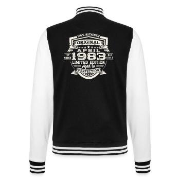 40th birthday man Original April born 1983 - College Sweat Jacket - black/white - Back - Marisol (170cm)