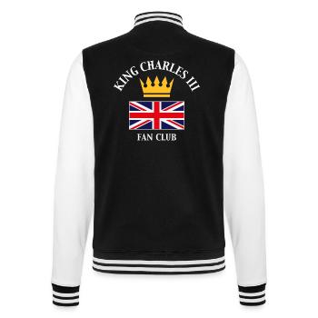 King Charles 3rd – Fan Club (Fan Art / 4C) - College Sweat Jacket - black/white - Back - Marisol (170cm)