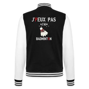 J Peux Pas J Ai Badminton - Veste Teddy - noir/blanc - Dos - Marisol (170cm)