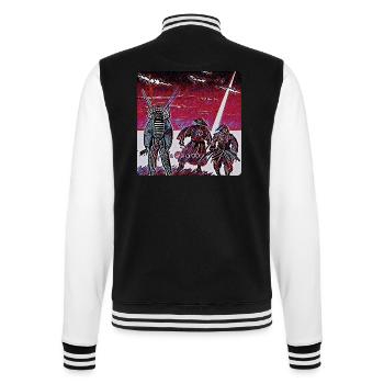 Men's Collection | Online Mode - College Sweat Jacket - black/white - Back - Marisol (170cm)