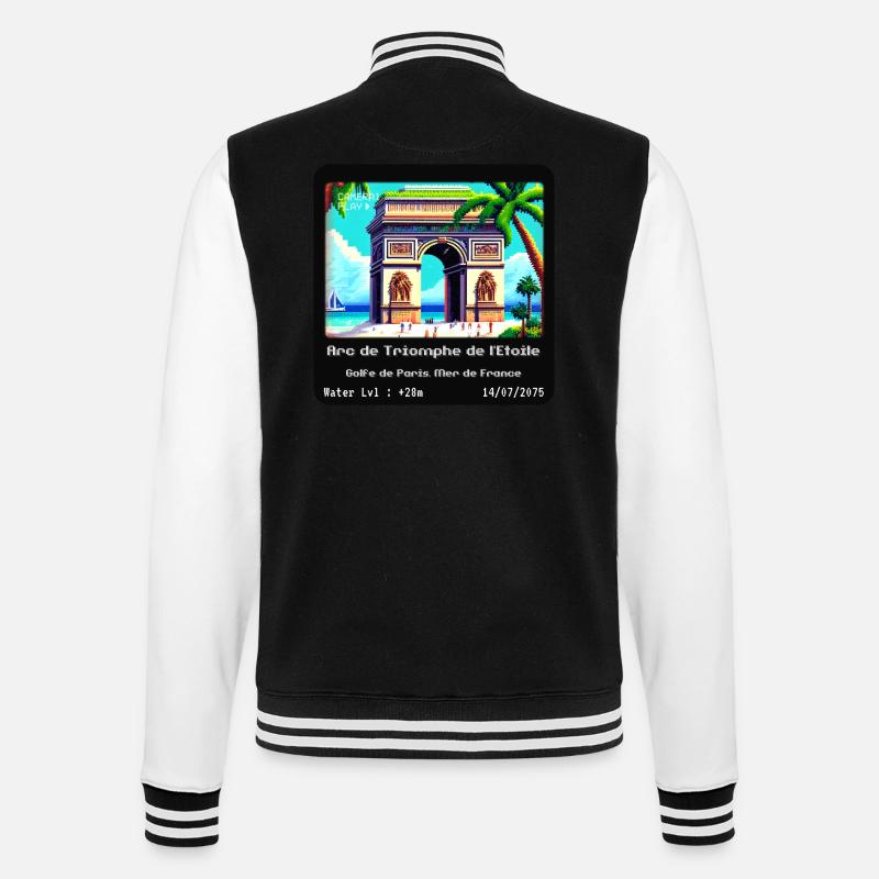 Arc de Triomphe de l'Étoile - College-Sweatjacke - Schwarz/Weiß