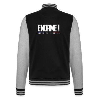 Enorme ! comme ma connerie humour made in Fr. - Veste Teddy - noir/gris chiné - Dos - Marisol (170cm)