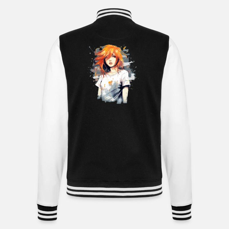 Fille d’anime - Veste Teddy - noir/blanc