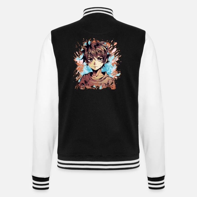 Garçon d’anime - Veste Teddy - noir/blanc