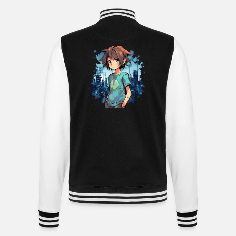 Garçon d’anime - Veste Teddy - noir/blanc