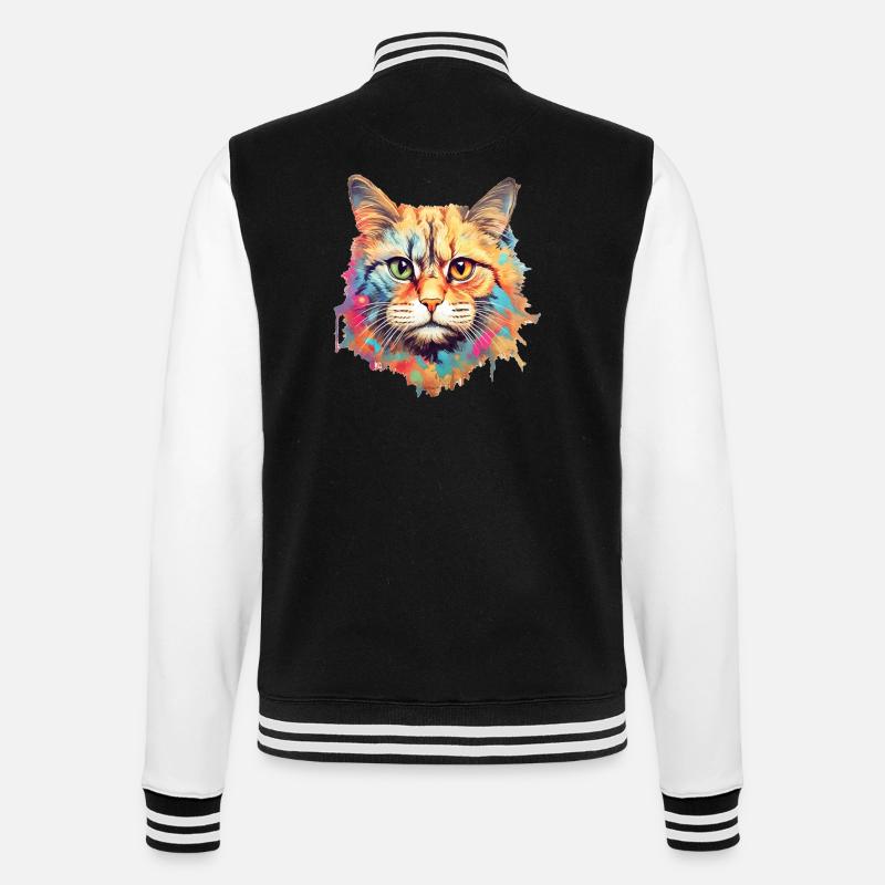 Chat - Veste Teddy - noir/blanc