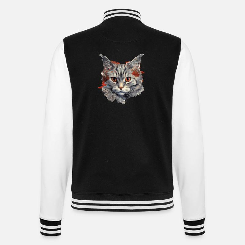 Chat - Veste Teddy - noir/blanc