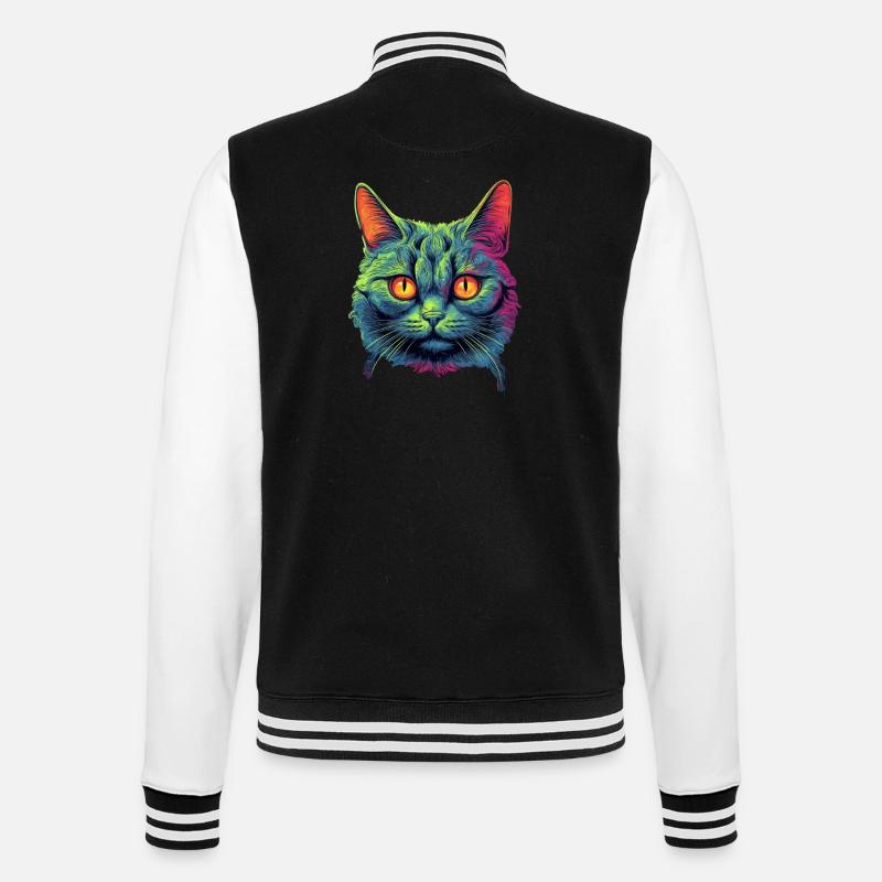 Cat - College Sweat Jacket - black/white