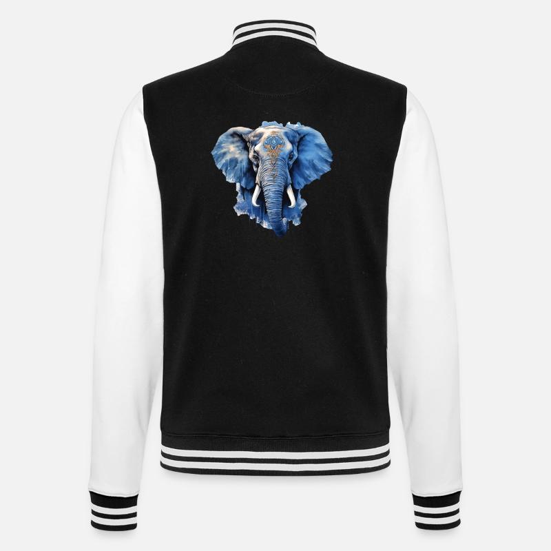 Elephant - College Sweat Jacket - black/white