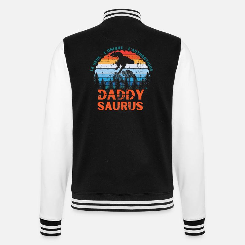 Daddy Saurus - Veste Teddy - noir/blanc
