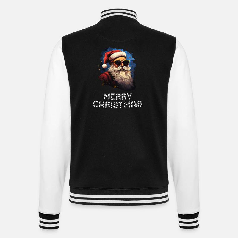 Père Noël - Marry Christmas - Veste Teddy - noir/blanc