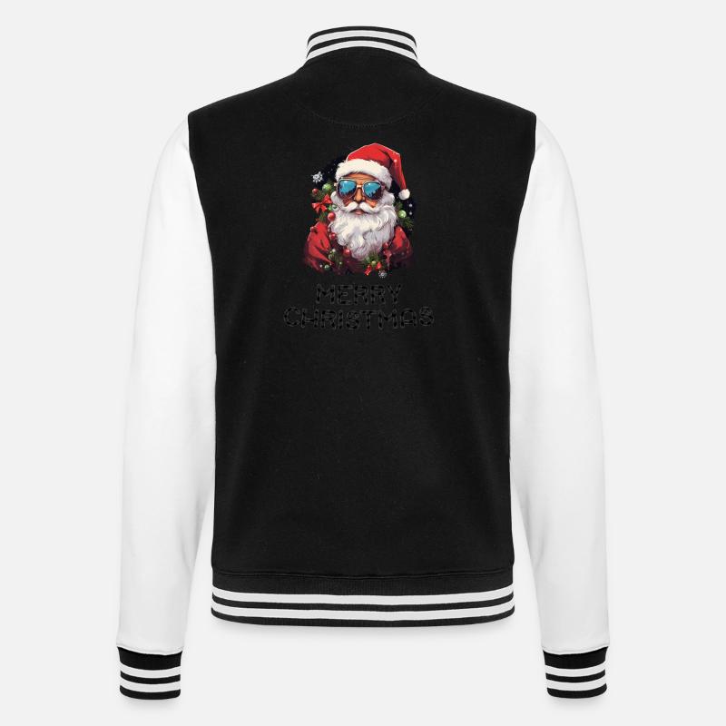 Père Noël - Marry Christmas - Veste Teddy - noir/blanc