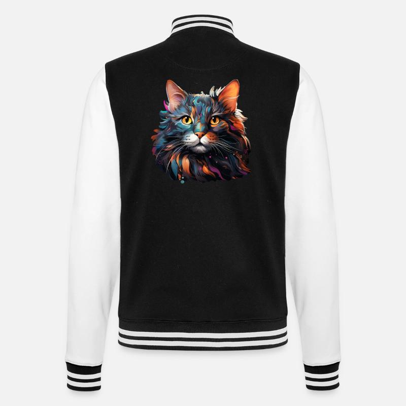 Chat - Veste Teddy - noir/blanc