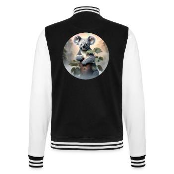 Koala / Tierwelt / Eukalyptus / Baumbewohner / Zoo - College-Sweatjacke - Schwarz/Weiß - Hinten - Marisol (170cm)