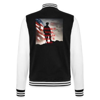 Veterans, veterans, armistice. - College Sweat Jacket - black/white - Back - Marisol (170cm)