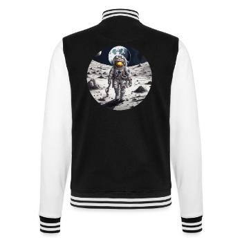 Astronaut / Weltall / Raumschiff / Mond / Weltraum - College-Sweatjacke - Schwarz/Weiß - Hinten - Marisol (170cm)
