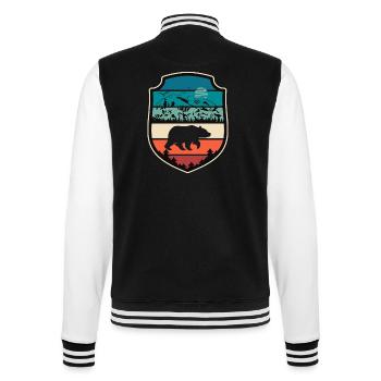 Bear Mountains Camping Mountain Hiking Nature Hiking - College Sweat Jacket - black/white - Back - Marisol (170cm)