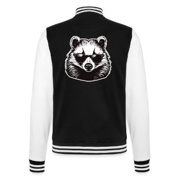 Dachs / Nagetier / Tier / Streifen / Wild - College-Sweatjacke - Schwarz/Weiß - Hinten - Marisol (170cm)