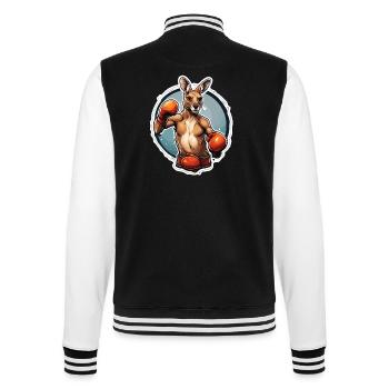 Kangaroo / Animal / Australia / Marsupial / Outback - College Sweat Jacket - black/white - Back - Marisol (170cm)