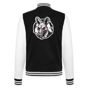 Kangaroo / Animal / Australia / Marsupial / Outback - College Sweat Jacket - black/white - Back - Marisol (170cm)