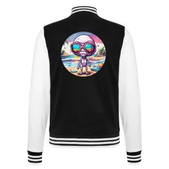 Alien / Außerirdisch / Ovni / Zone 51 / Tout / Mars - Veste Teddy - noir/blanc - Dos - Marisol (170cm)