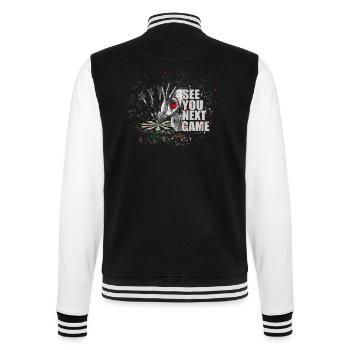 Dart Skull Motif Cool Graphic Multicolor with Skull - College Sweat Jacket - black/white - Back - Marisol (170cm)